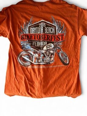Biketoberfest Daytona Beach 2016 Orange Graphic Tee